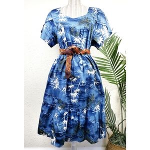 Hawaiian Dress 100% Cotton Tropical Print XL